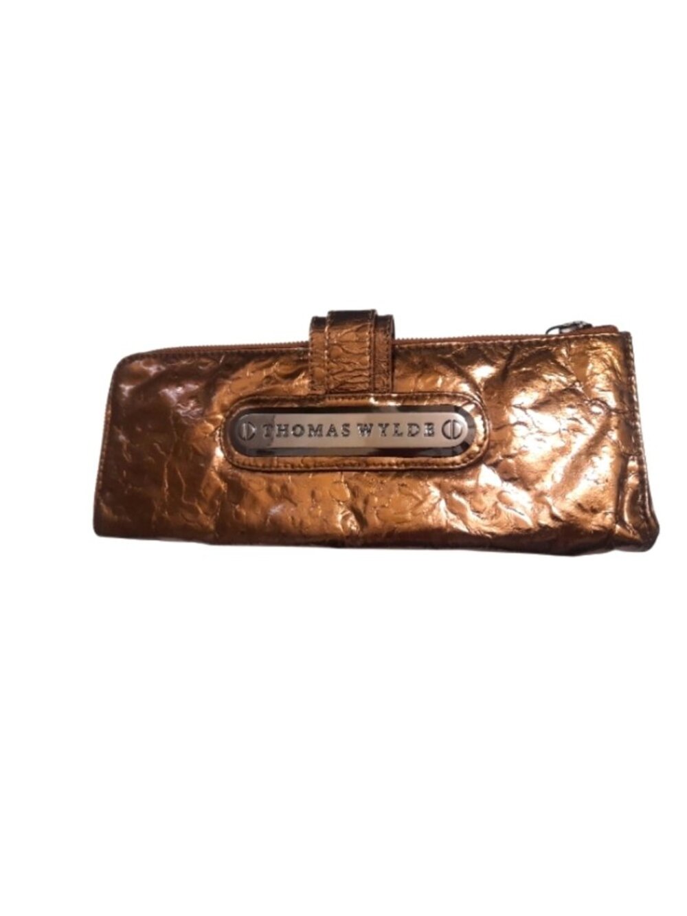 PROJECT Thomas Wylde Metallic Bronze Wristlet Clutch PROJECT